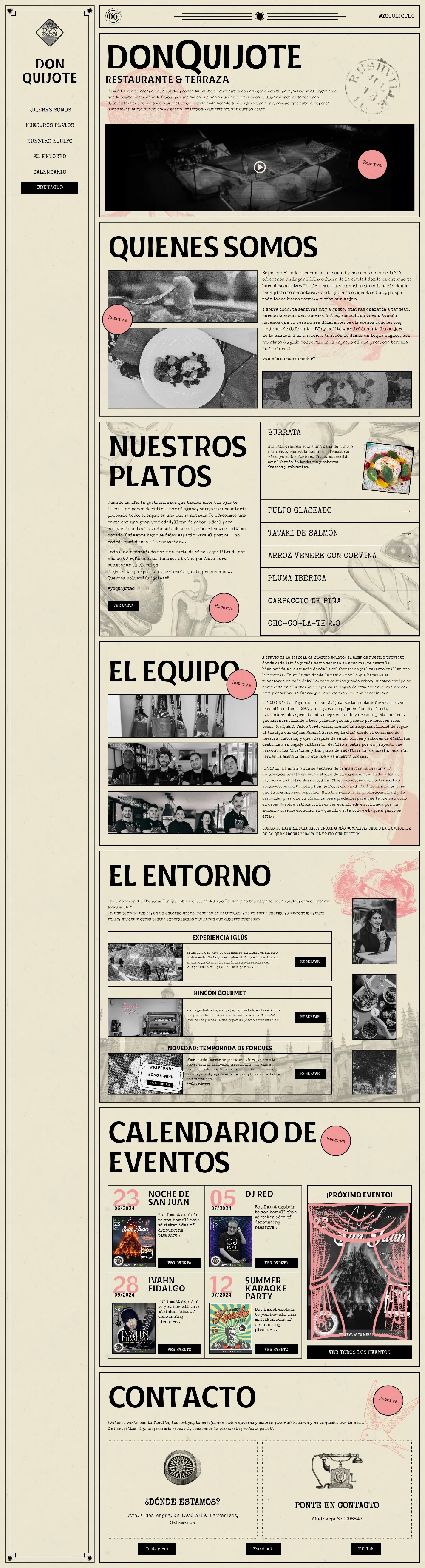 Full website capture: Don Quijote