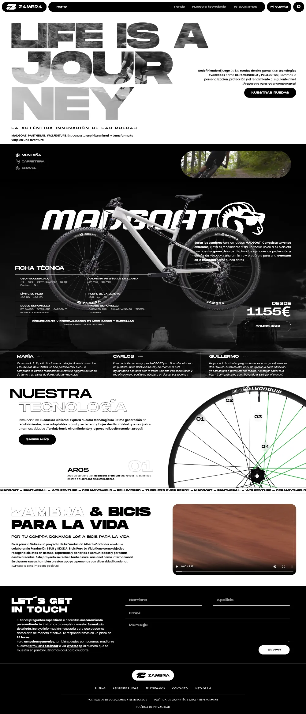 Full website capture: Zambra Bikes